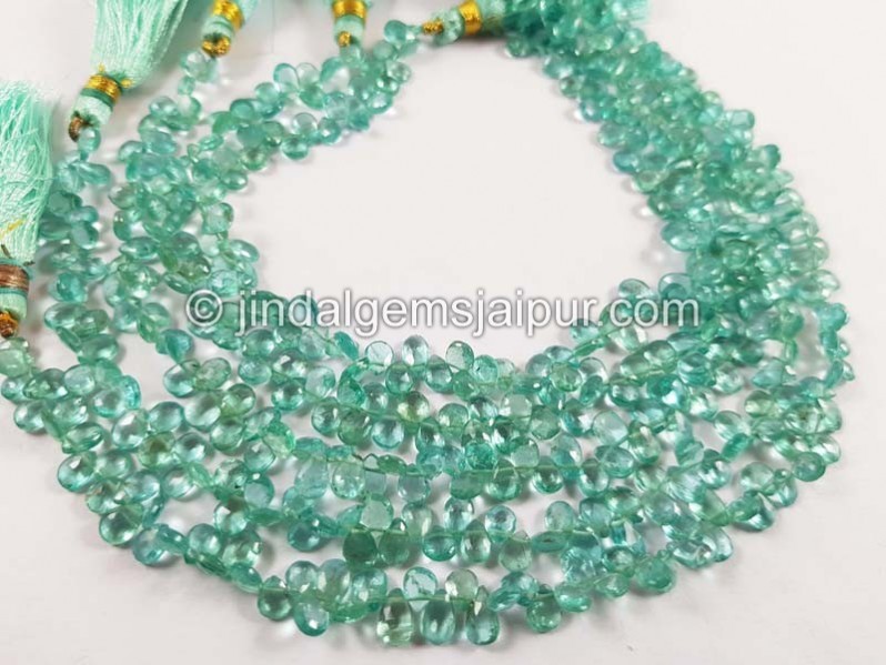 Apatite Faceted Pear Beads