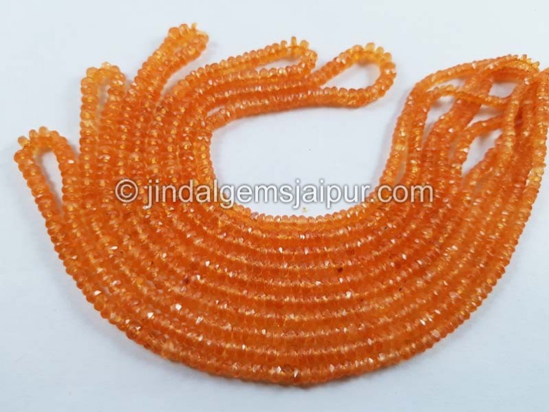 Mandarin Garnet Faceted Roundelle Beads