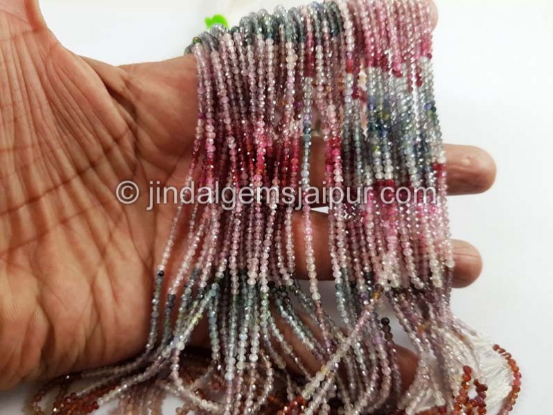 Multi Spinel Micro Cut Round Beads