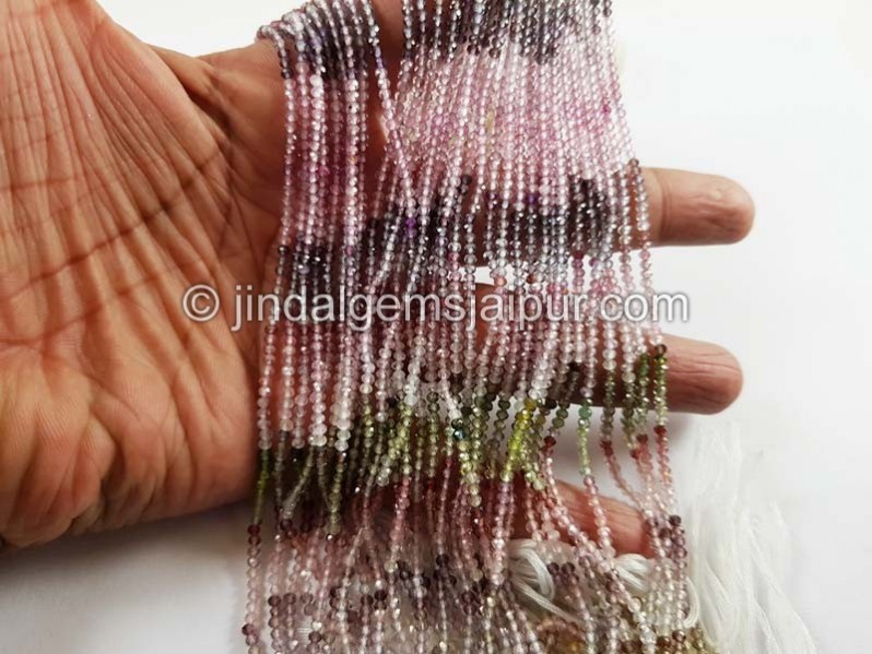 Multi Spinel Micro Cut Round Beads