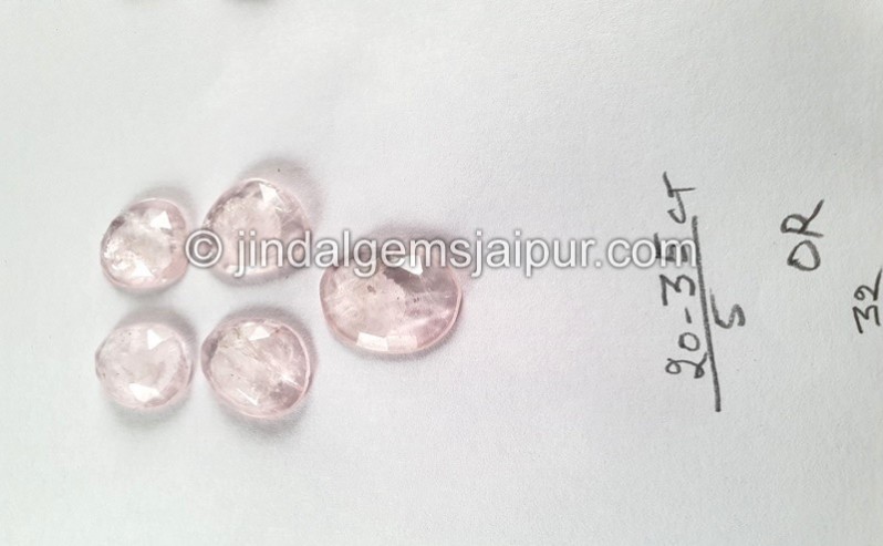 Morganite Rose Cut Slices