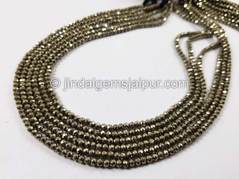 Pyrite Micro Cut Round Beads