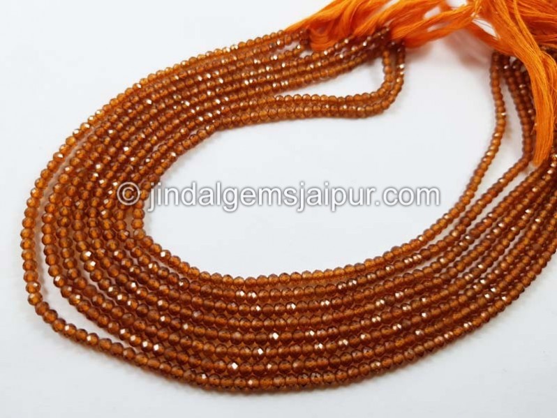 Spessartite Micro Cut Round Beads