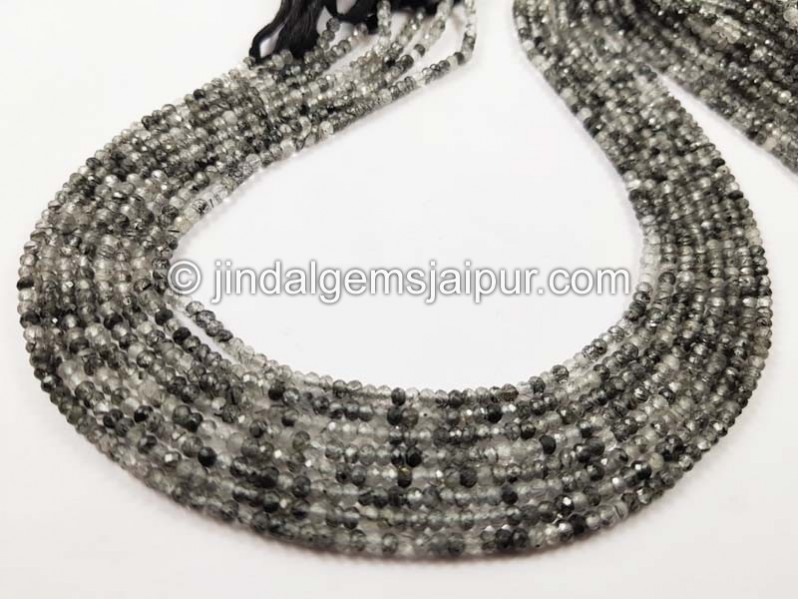 Black Rutail Micro Cut Round Beads