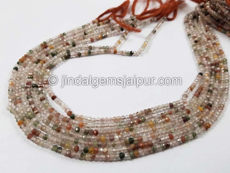 Mix Rutile Micro Cut Round Beads