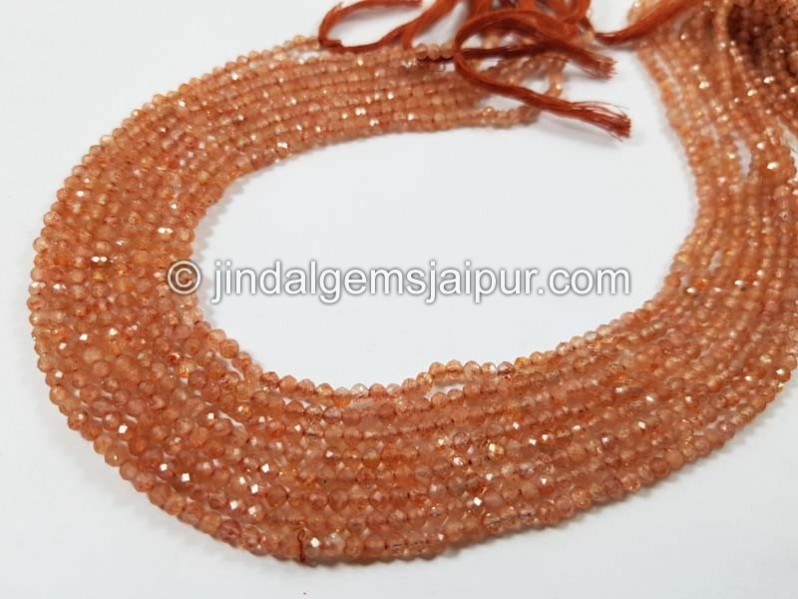 Sunstone Micro Cut Round Beads