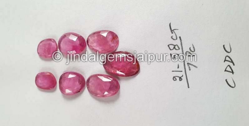 Rubelite Rose Cut Slices