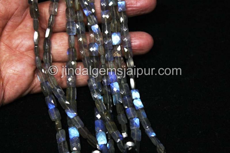 Labradorite faceted chicklet beads