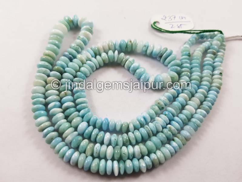 Larimar Smooth Disc Beads