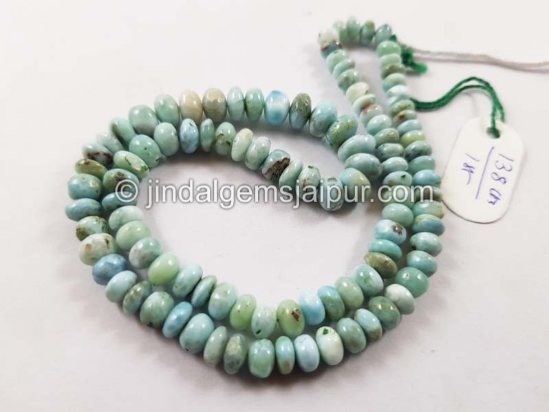 Larimar Smooth Roundelle Beads