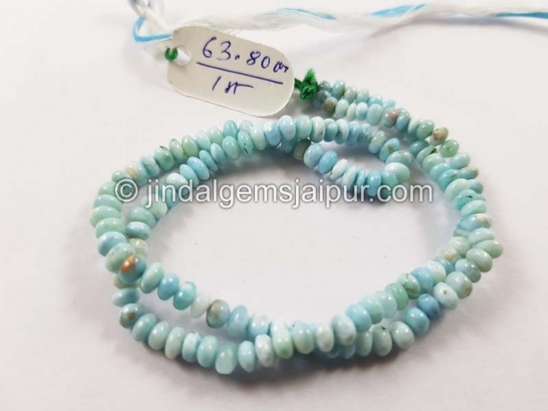 Larimar Smooth Roundelle Beads