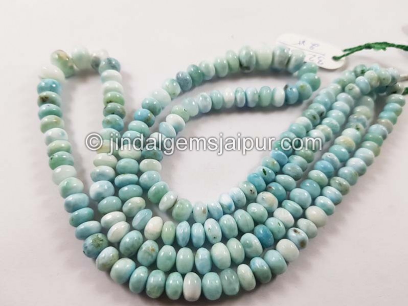 Larimar Smooth Roundelle Beads