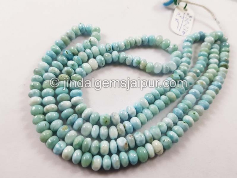 Larimar Smooth Roundelle Beads