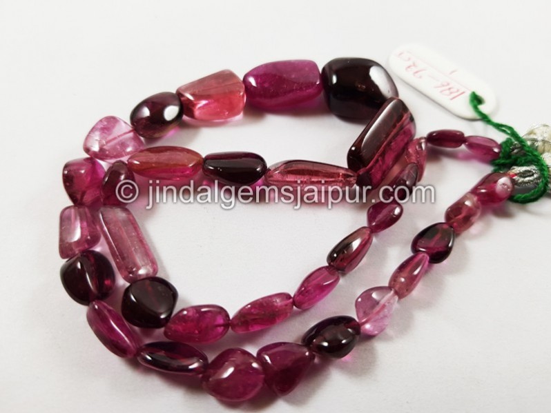 Rubellite Smooth Nugget Shape Beads