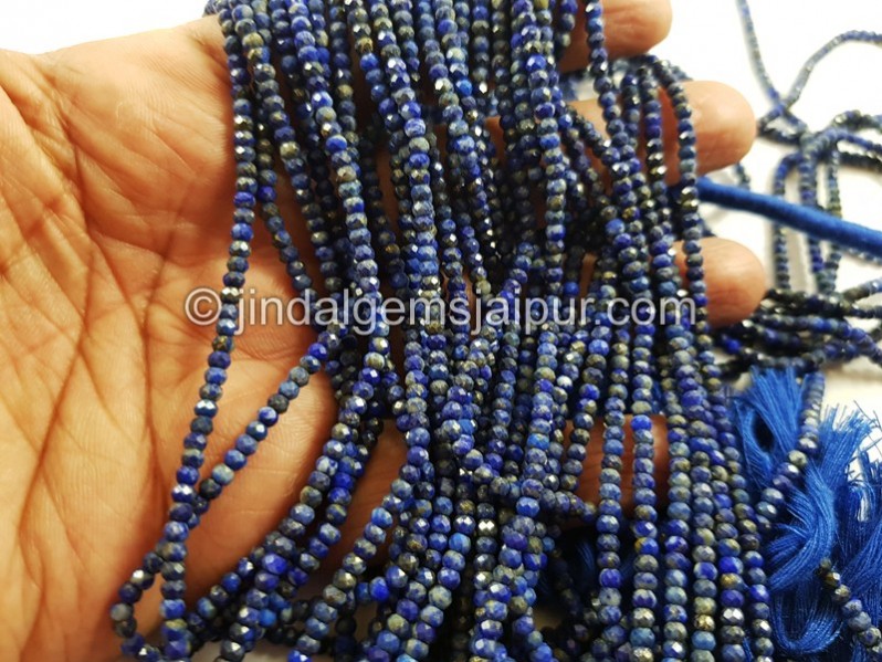 Lapis Micro Cut Round Beads