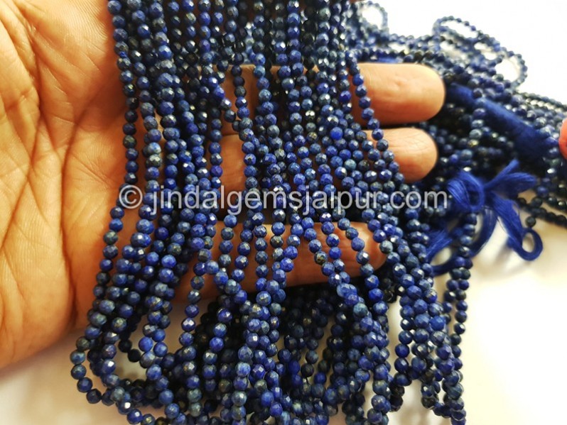 Lapis Micro Cut Round Beads