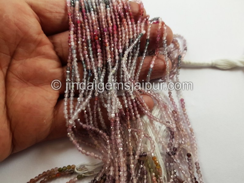 Multi Spinel Micro Cut Round Beads