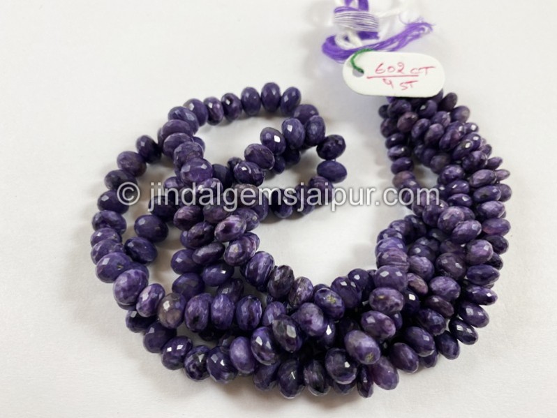 Charoite Far Faceted Roundelle Beads