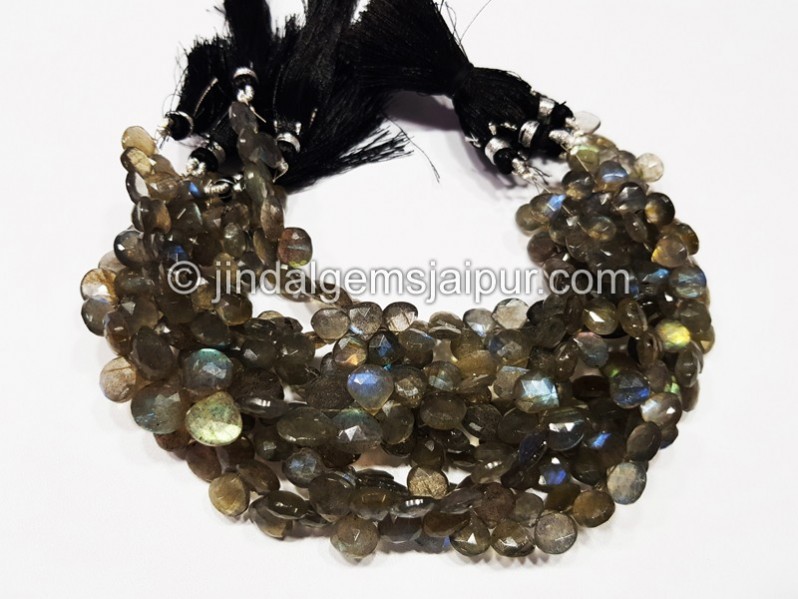 Labradorite Far Faceted Heart Beads