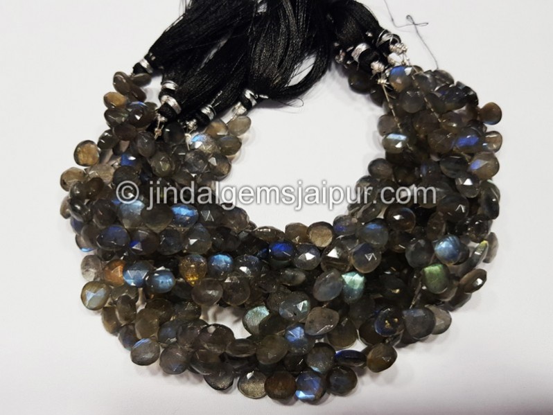 Labradorite Far Faceted Heart Beads