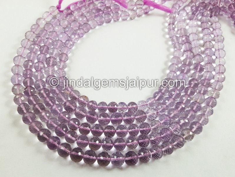 Pink Amethyst Far Faceted Round Beads