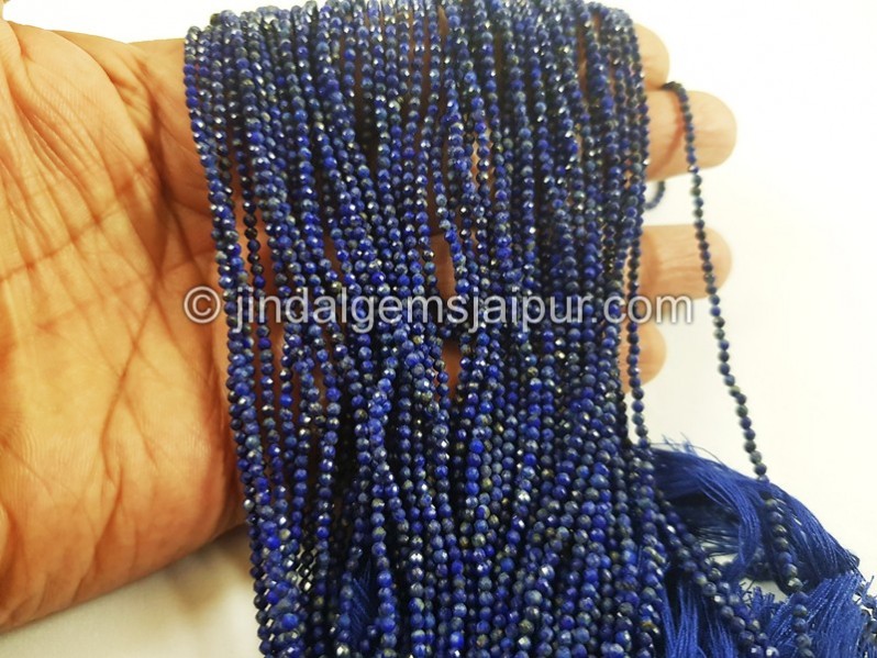 Lapis Micro Cut Round Beads