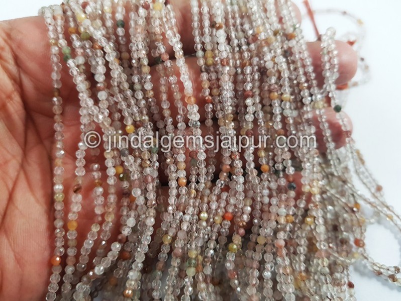 Mix Rutile Micro Cut Round Beads