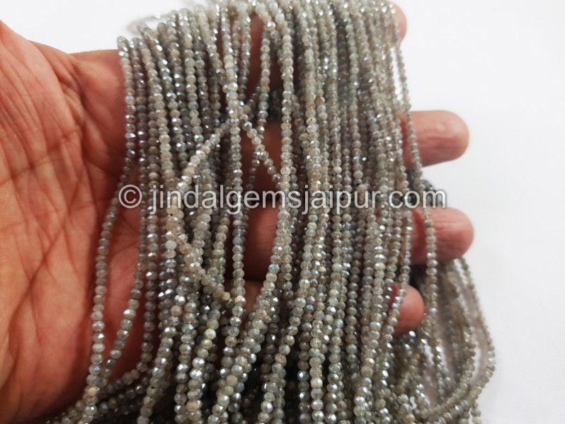 Labradorite Coated Micro Cut Round Beads