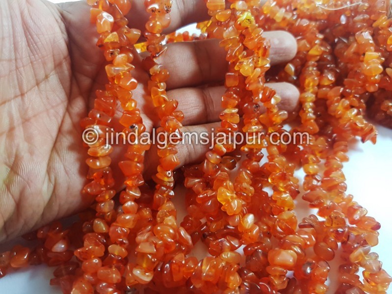 Carnelian Uncut Chips Beads