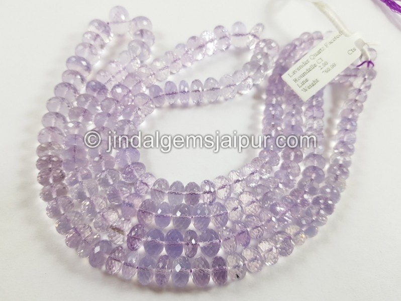 Scorolite Far Faceted Roundelle Beads