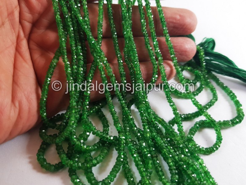 Tsavorite Faceted Roundelle Beads