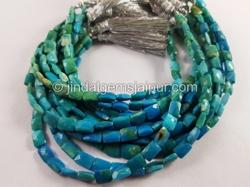 Natural Blue Opalina Faceted Chicklet Beads