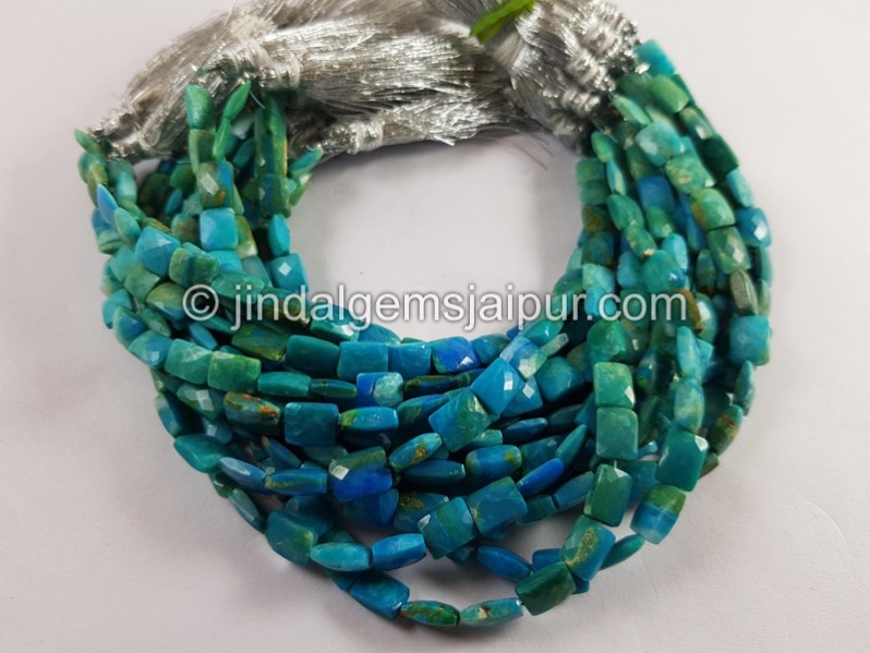 Natural  Blue Opalina Faceted Chicklet Beads