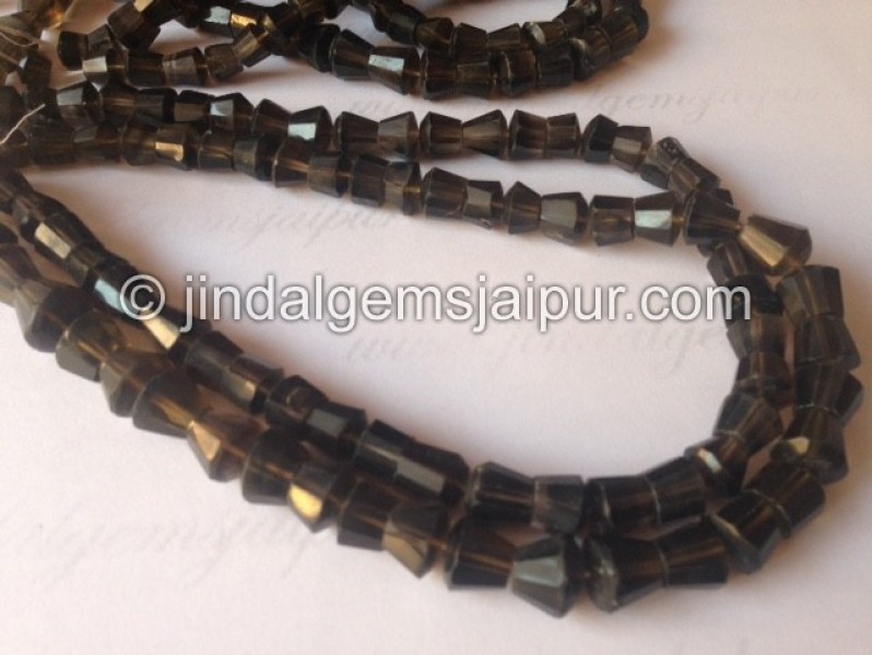 Smokey Faceted Fancy Shape Beads