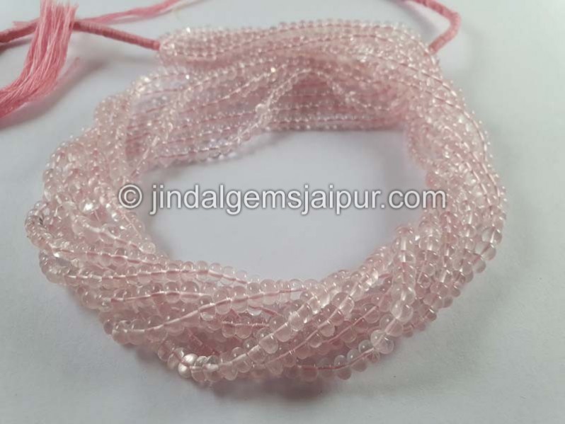 Rose Quartz Smooth Roundelle Beads