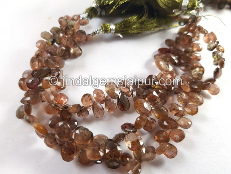 Pink Andalusite Faceted Pear Beads