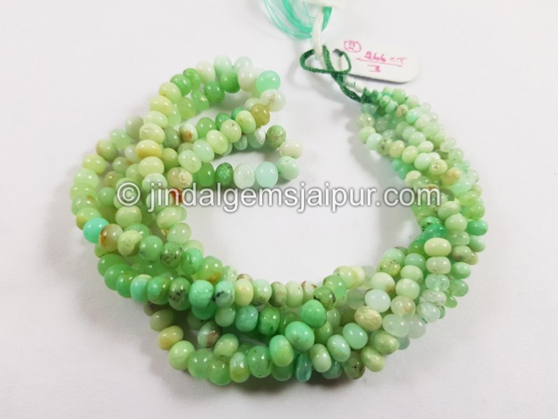 Green Opal Shaded Smooth Roundelle Beads