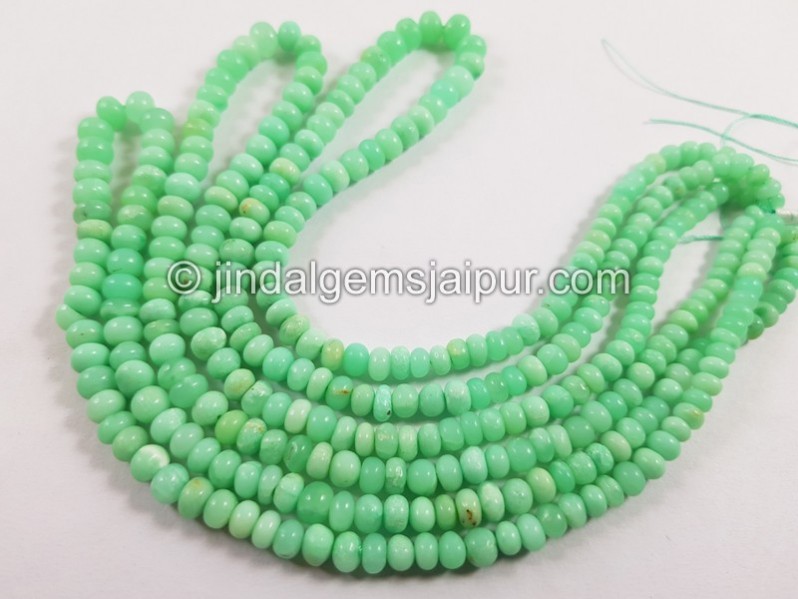 Apple Green Mint  Chrysoprase Smooth Roundelle Beads