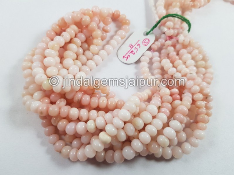 Pink Opal Shaded Smooth Roundelle Beads