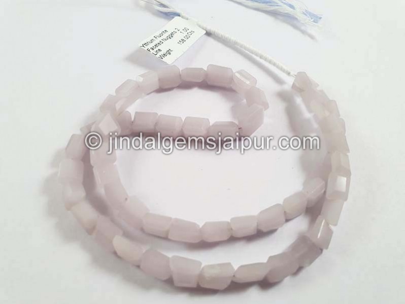 Yttrium Fluorite Faceted Nuggets Beads