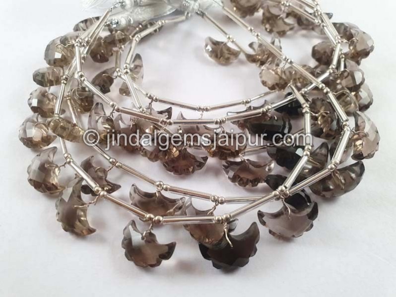 Smoky Quartz Faceted Eagle Beads