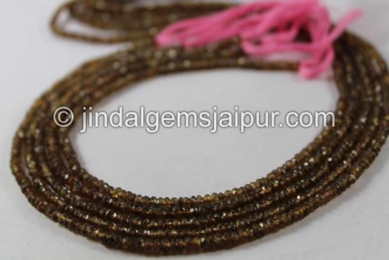 Andalusite Micro Cut Roundelle Beads