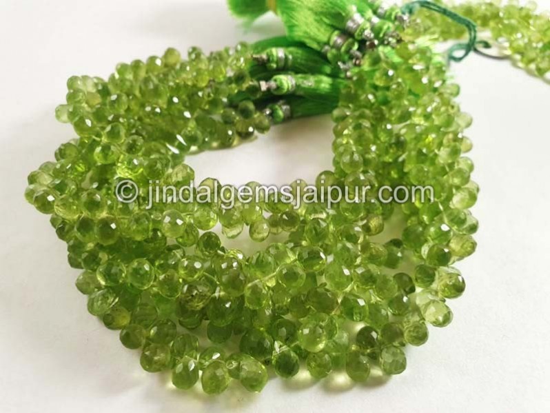 Peridot Faceted Drops Shape Beads