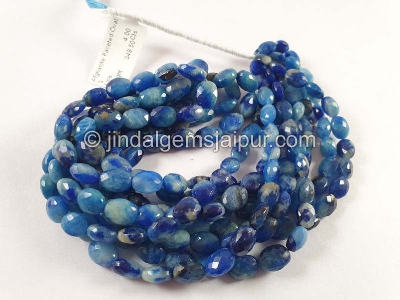 Afghanite Faceted Oval Beads