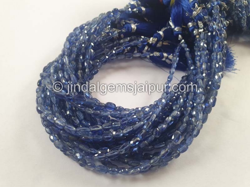 Deep Blue Kyanite Faceted Nugget Beads