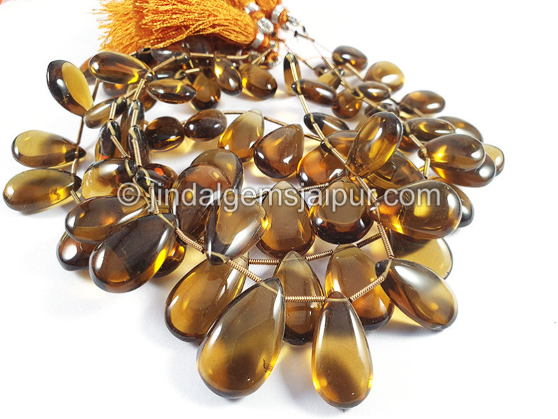 Coganac Quartz Smooth Pear Shape Beads