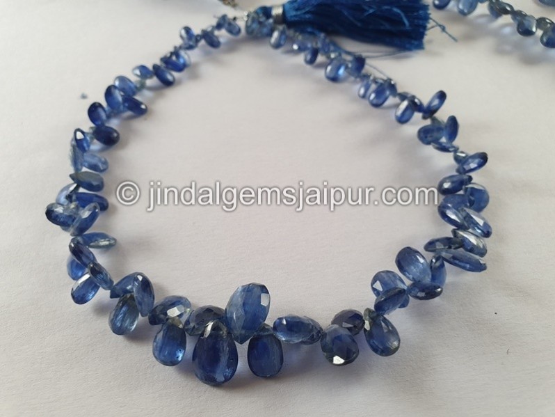 Kyanite Faceted Pear Beads