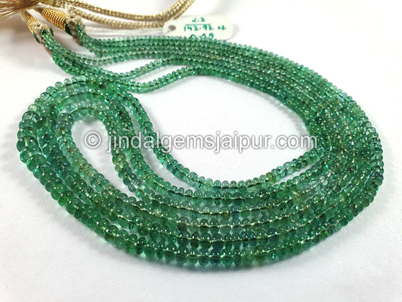 Emerald Smooth Roundelle Shape Beads