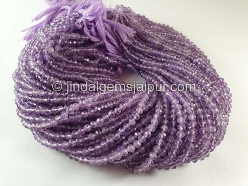 Pink Amethyst Faceted Round Beads