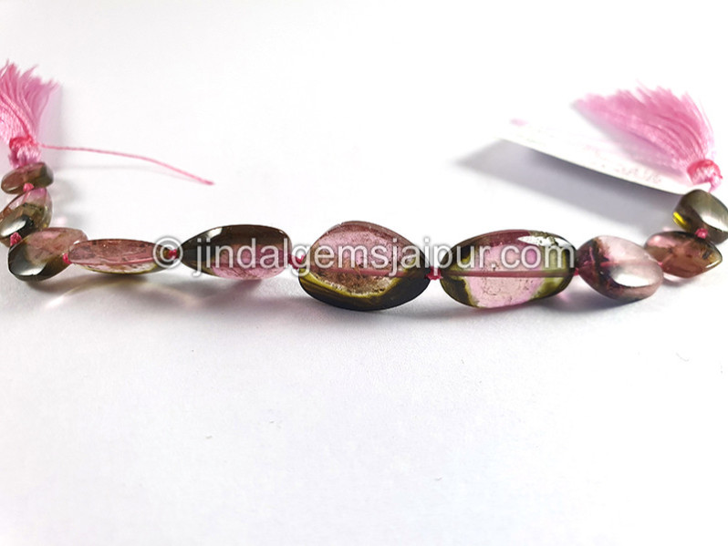 Watermelon Tourmaline Smooth Slices Beads